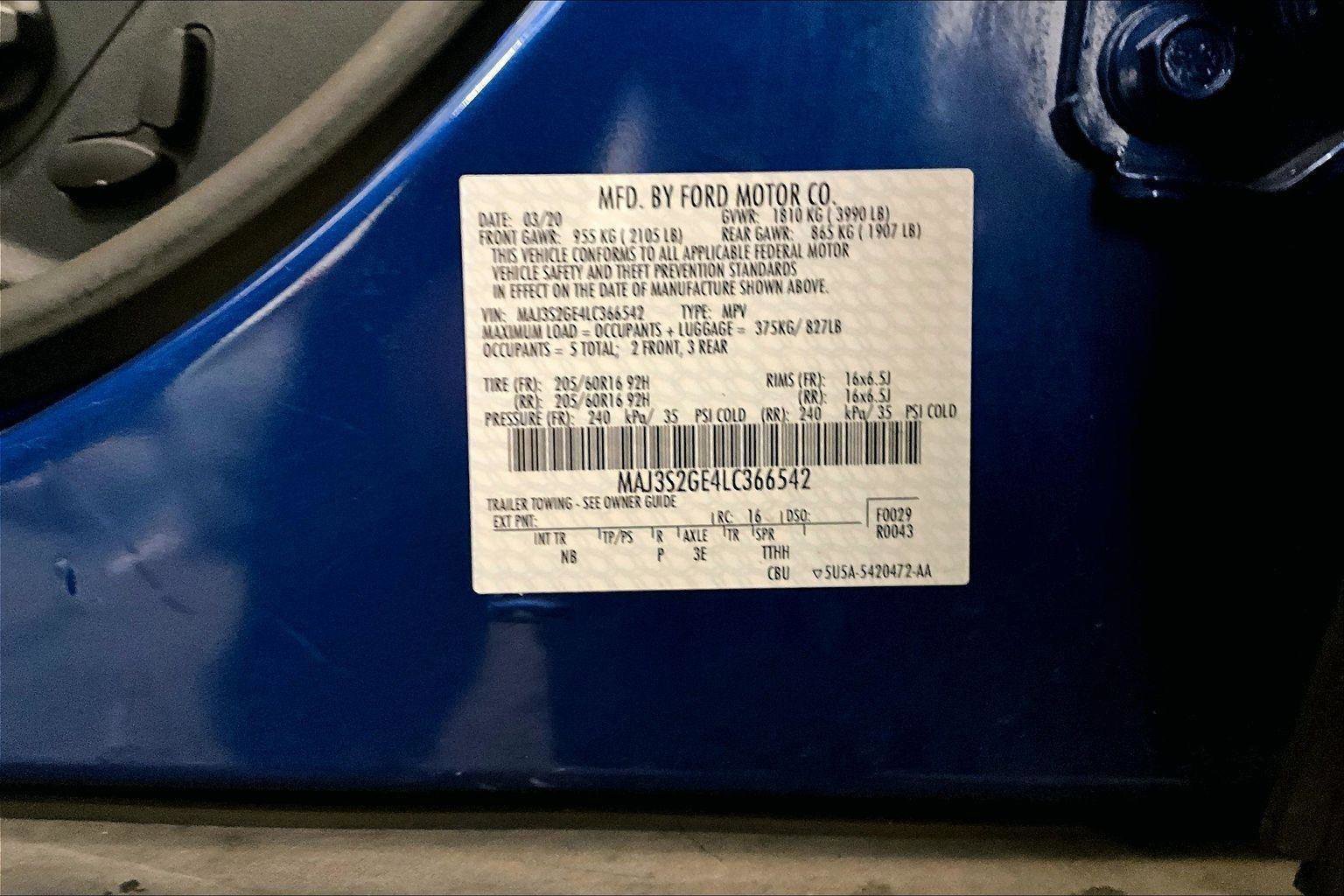 Certified 2020 Ford EcoSport SE image 32