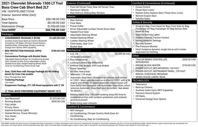 Used 2021 Chevrolet Silverado 1500 LT Trail Boss w/ Convenience Package II AWD/4WD image 24