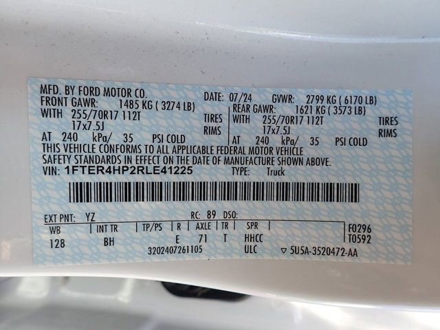 Certified 2024 Ford Ranger XLT w/ Equipment Group 301A High AWD/4WD image 22