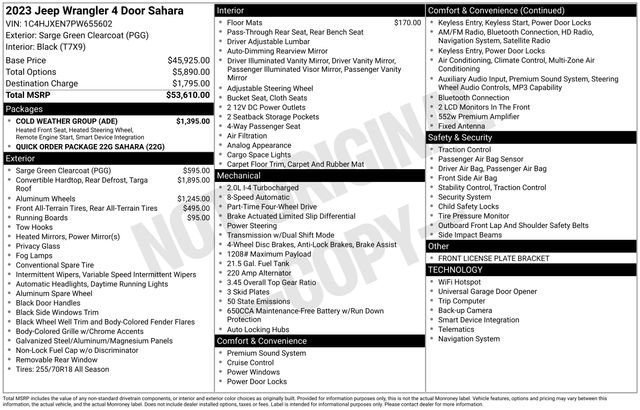 Used 2023 Jeep Wrangler Sahara w/ Cold Weather Group image 46