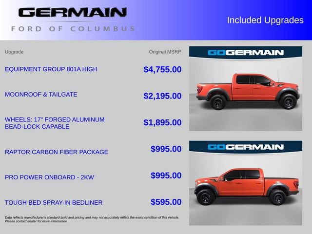 Certified 2022 Ford F150 Raptor w/ Equipment Group 801A High image 39