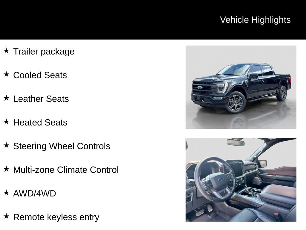 Certified 2023 Ford F150 Lariat w/ Equipment Group 502A High AWD/4WD image 21