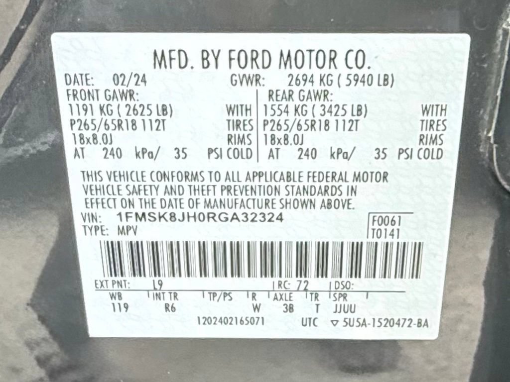 Certified 2024 Ford Explorer Timberline w/ Timberline Technology Package AWD/4WD image 32