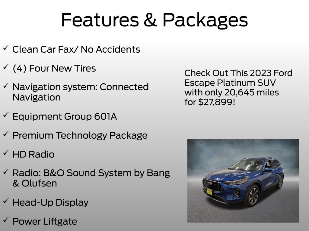 Certified 2023 Ford Escape Platinum w/ Premium Technology Package AWD/4WD image 4