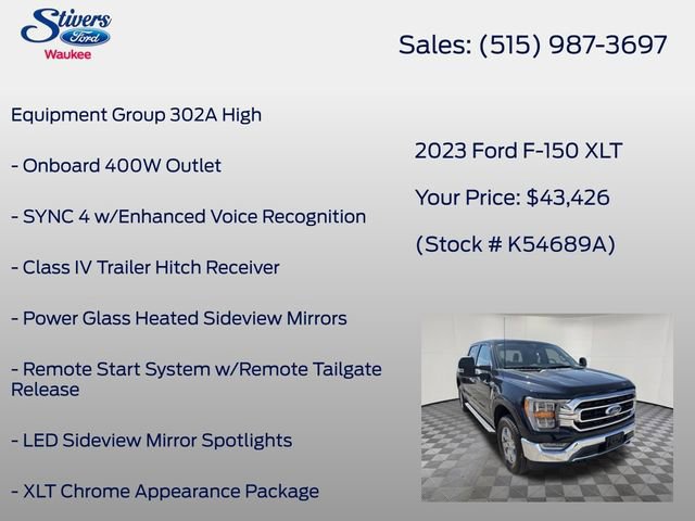 Certified 2023 Ford F150 XLT w/ Equipment Group 302A High image 10