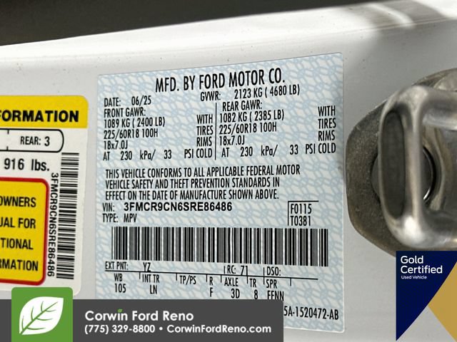 Certified 2025 Ford Bronco Sport Outer Banks w/ Outer Banks Tech Package+ AWD/4WD image 37