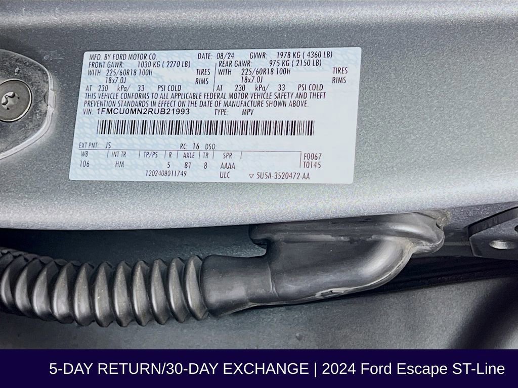 Certified 2024 Ford Escape ST-Line w/ Tech Pack #1 image 35