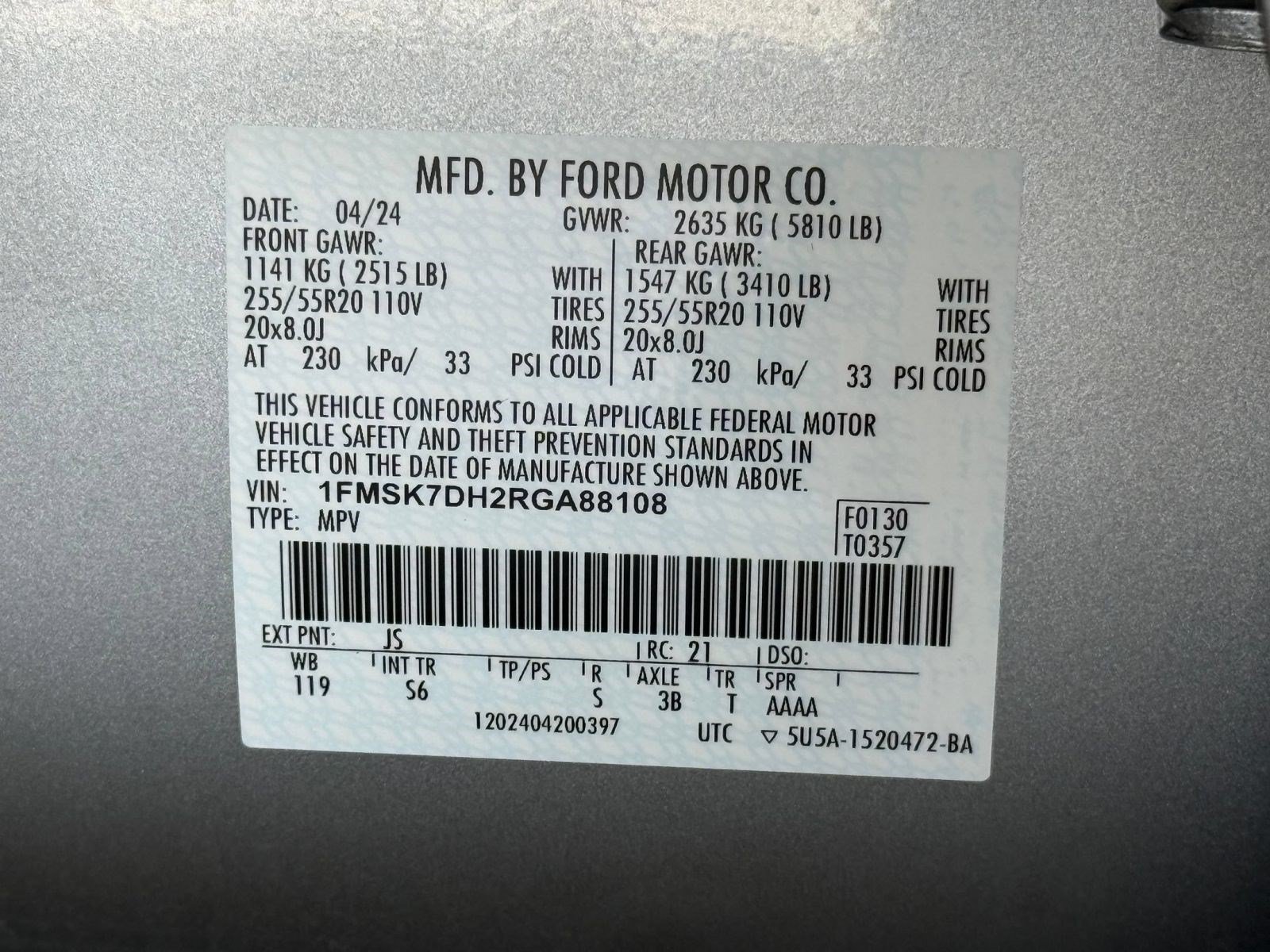 Certified 2024 Ford Explorer XLT w/ Equipment Group 202A RWD image 28