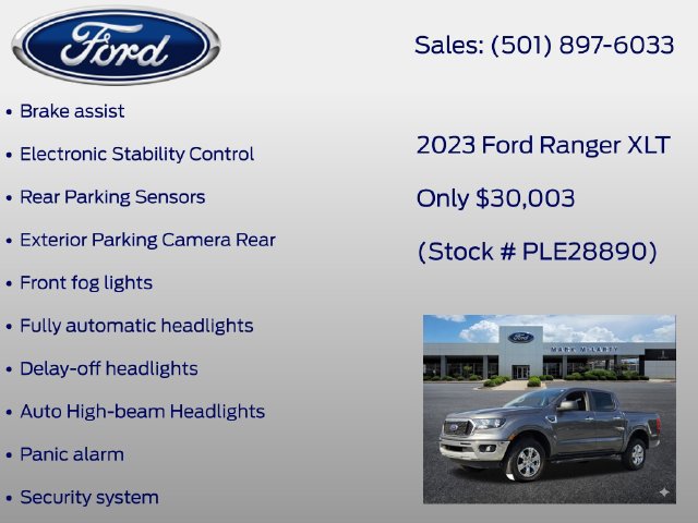 Certified 2023 Ford Ranger XLT w/ Equipment Group 301A Mid RWD image 33