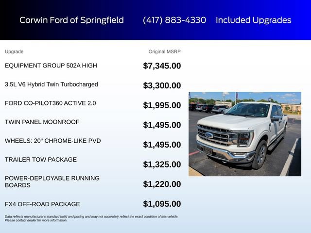 Certified 2022 Ford F150 Lariat w/ Equipment Group 502A High AWD/4WD image 6