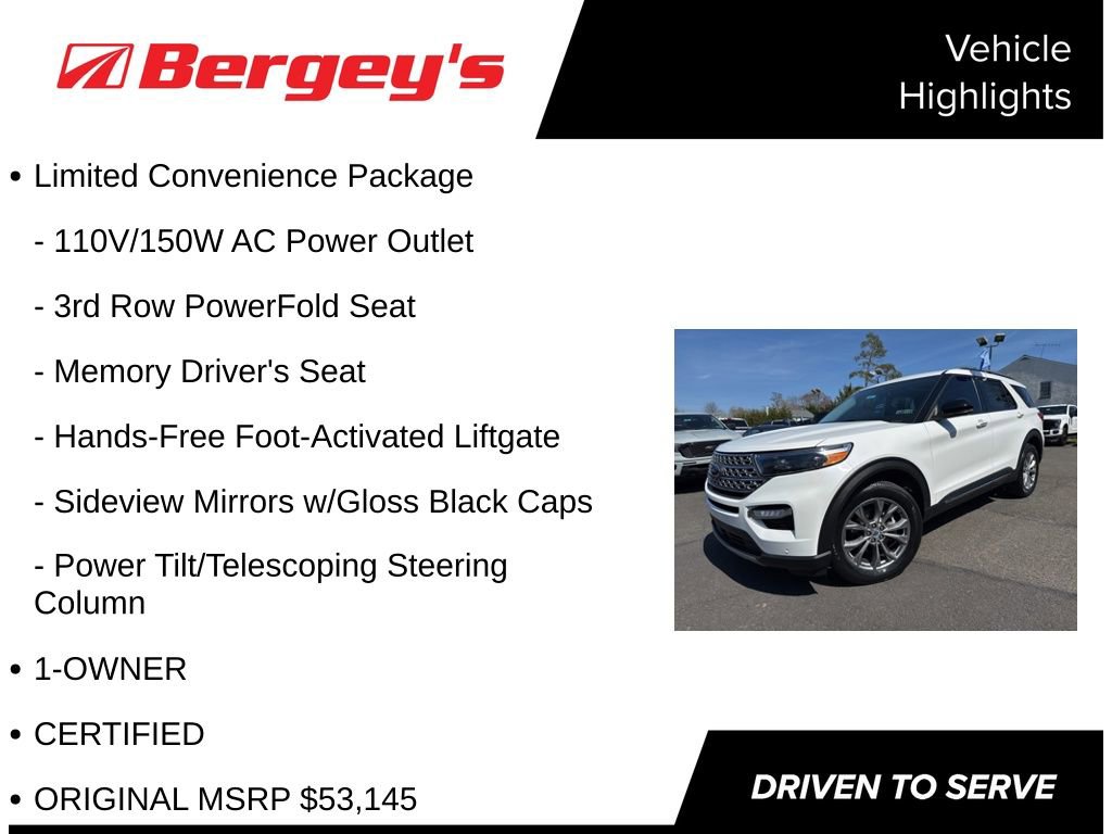 Certified 2022 Ford Explorer Limited w/ Equipment Group 301A AWD/4WD image 5