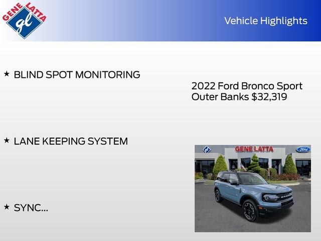 Certified 2022 Ford Bronco Sport Outer Banks w/ Tech Package AWD/4WD image 32