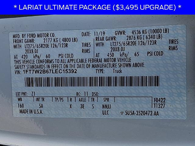 Certified 2020 Ford F250 Lariat w/ Lariat Ultimate Package AWD/4WD image 28