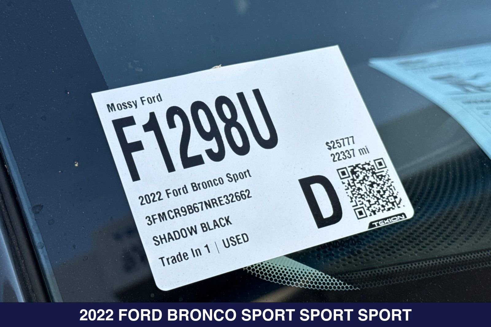Certified 2022 Ford Bronco Sport Big Bend w/ Convenience Package AWD/4WD image 4