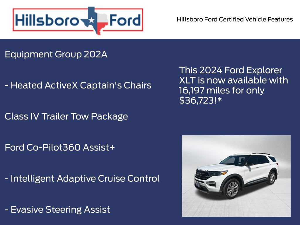 Certified 2024 Ford Explorer XLT w/ Equipment Group 202A AWD/4WD image 9