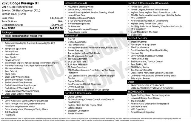 Used 2023 Dodge Durango GT RWD image 5