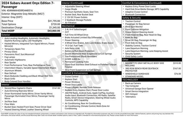 Used 2024 Subaru Ascent Onyx Edition image 37