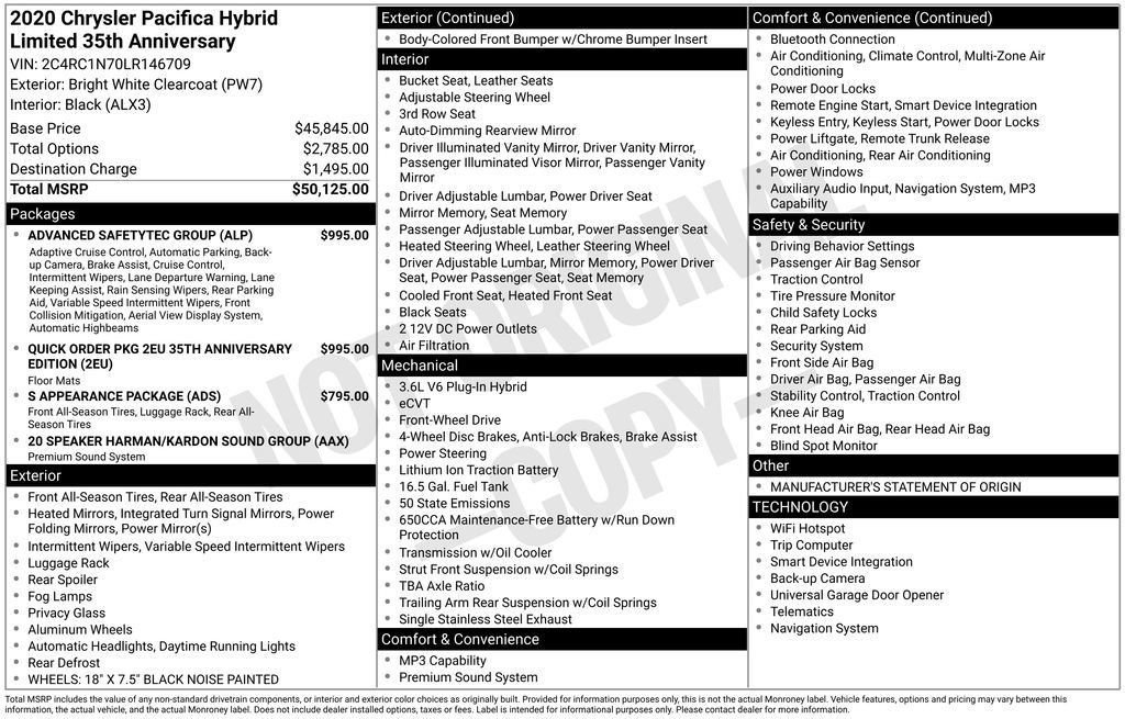 Used 2020 Chrysler Pacifica Limited FWD image 37