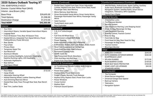 Used 2020 Subaru Outback Touring XT image 38