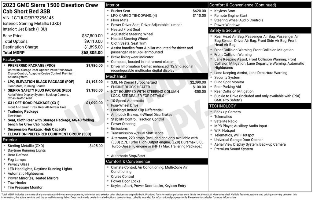Used 2023 GMC Sierra 1500 Elevation w/ Preferred Package AWD/4WD image 35