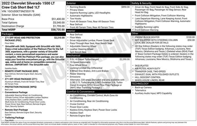 Used 2022 Chevrolet Silverado 1500 LT AWD/4WD image 36