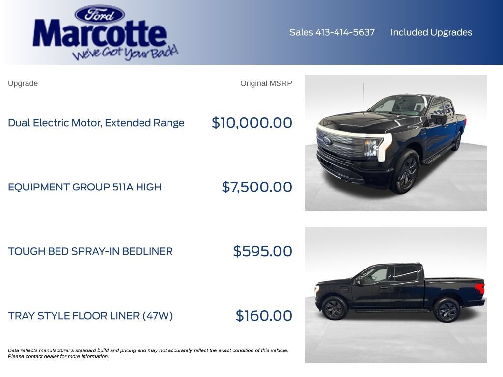 Certified 2023 Ford F150 Lightning Lariat w/ Equipment Group 511A High AWD/4WD image 4