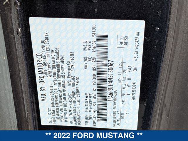 Certified 2022 Ford Mustang Premium w/ Equipment Group 201A image 22