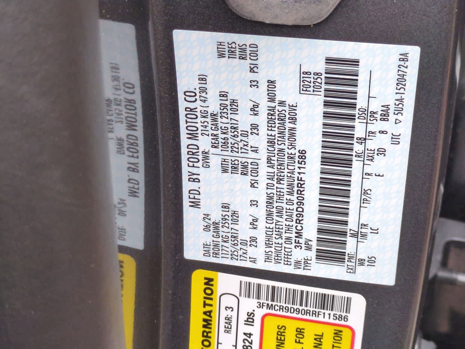 Certified 2024 Ford Bronco Sport Badlands AWD/4WD image 35