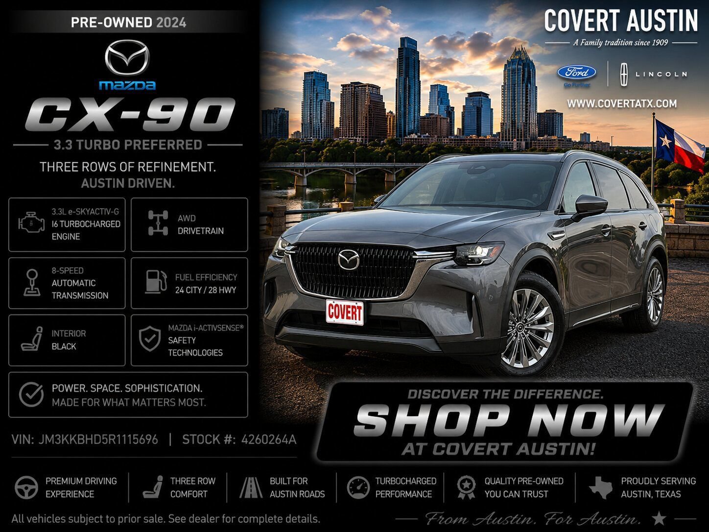 Used 2024 MAZDA CX-90 3.3 Turbo w/ Preferred Package