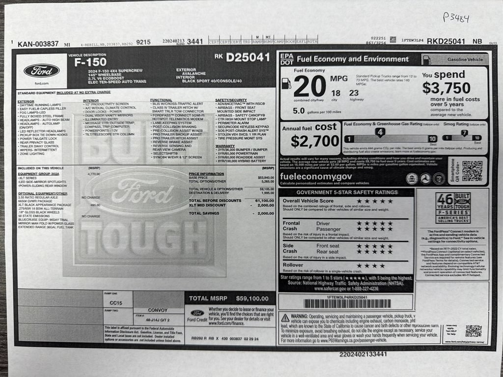 Certified 2024 Ford F150 XLT w/ Equipment Group 302A MID AWD/4WD image 31