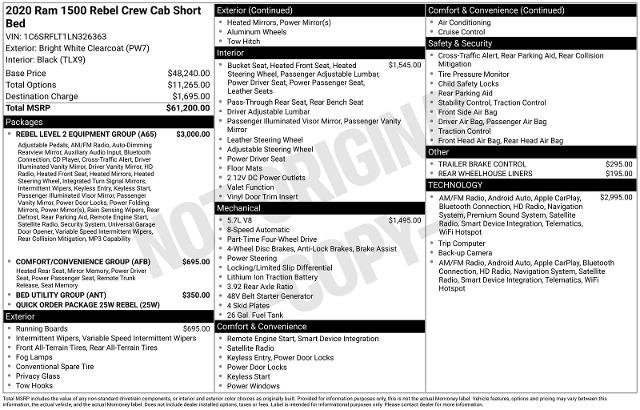 Used 2020 RAM 1500 Rebel w/ Rebel Level 2 Equipment Group image 25