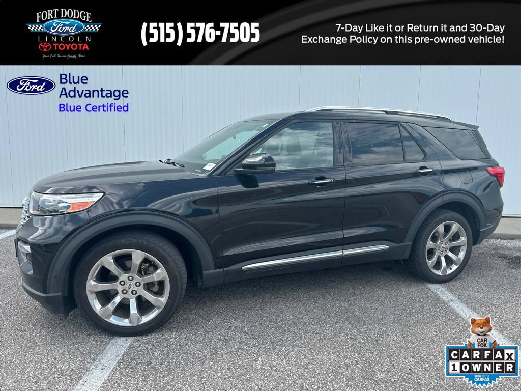 Certified 2020 Ford Explorer Platinum w/ Premium Technology Package AWD/4WD image 1
