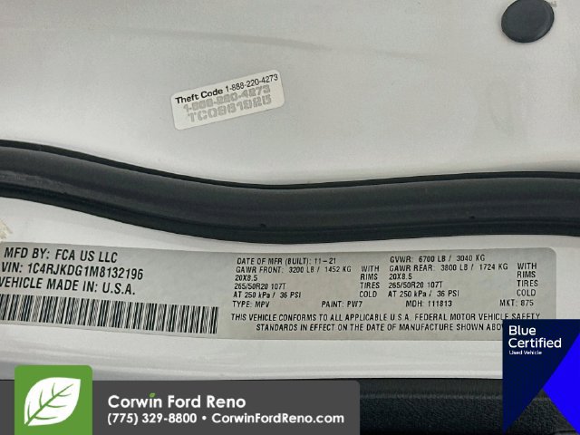Used 2021 Jeep Grand Cherokee L Overland AWD/4WD image 37