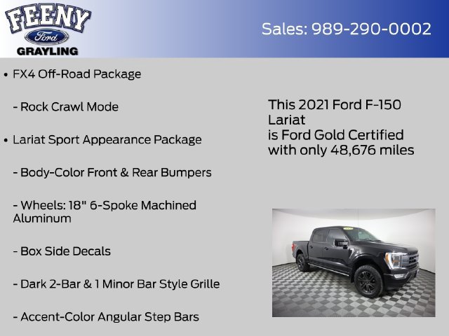Certified 2021 Ford F150 Lariat w/ Equipment Group 502A High AWD/4WD image 21