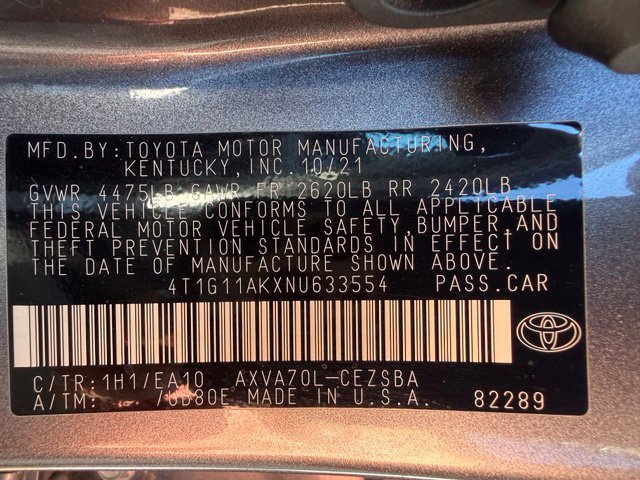 Used 2022 Toyota Camry SE w/ Carpet Mat Package (TMS) FWD image 44
