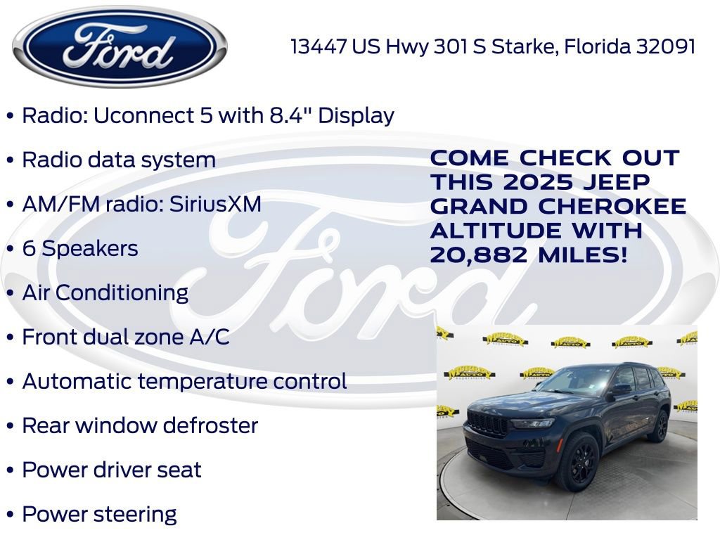 Used 2025 Jeep Grand Cherokee Altitude AWD/4WD image 25