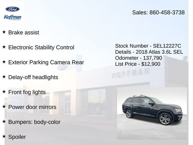 Used 2018 Volkswagen Atlas SEL w/ R-Line Package AWD/4WD image 25