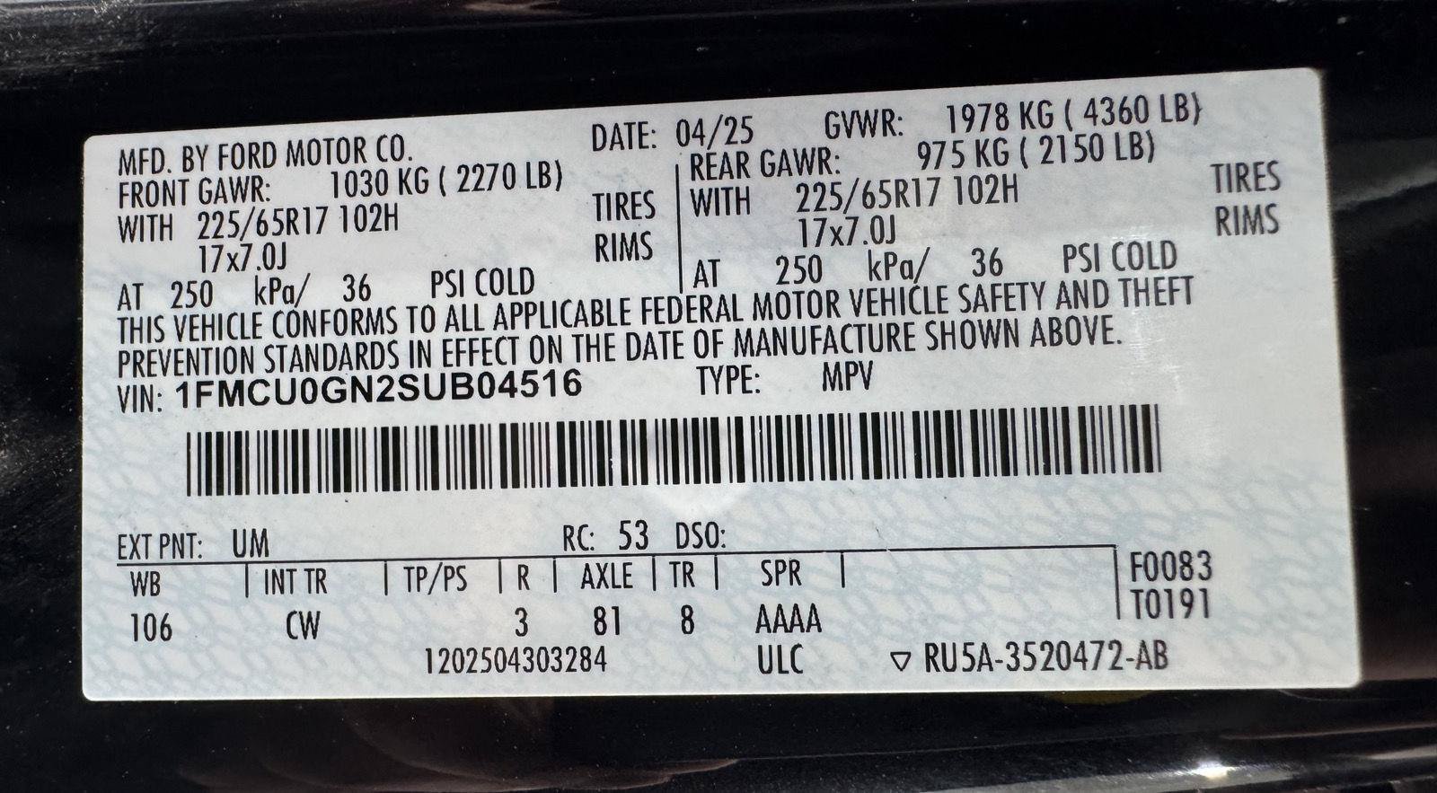 Certified 2025 Ford Escape Active w/ Cold Weather Package FWD image 38