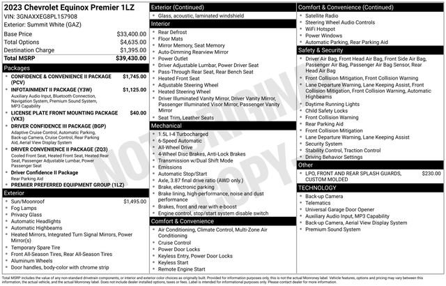 Used 2023 Chevrolet Equinox Premier AWD/4WD image 11