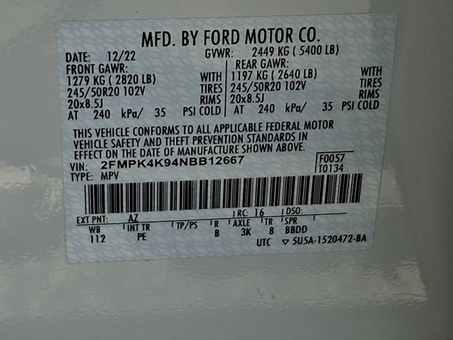Certified 2022 Ford Edge Titanium w/ Equipment Group 301A AWD/4WD image 27