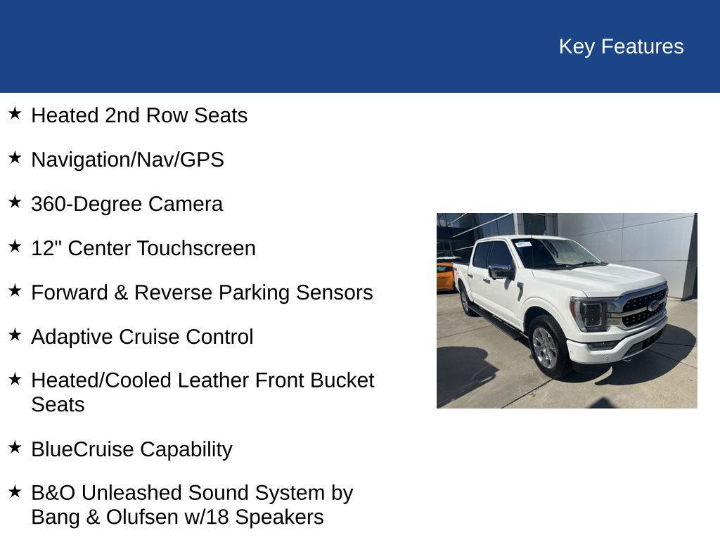 Certified 2023 Ford F150 Platinum w/ Equipment Group 701A High AWD/4WD image 37