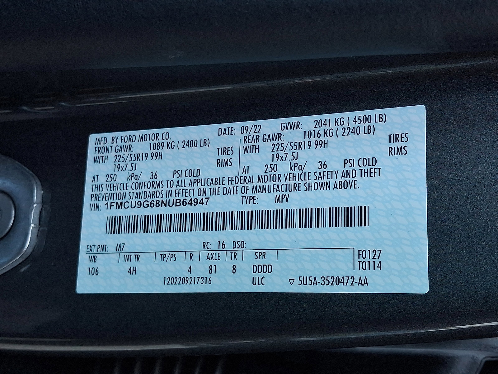 Certified 2022 Ford Escape SE w/ SE Sport Appearance Package image 27