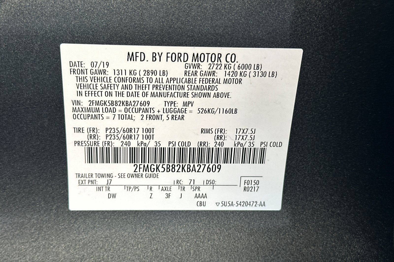 Certified 2019 Ford Flex SE FWD image 55