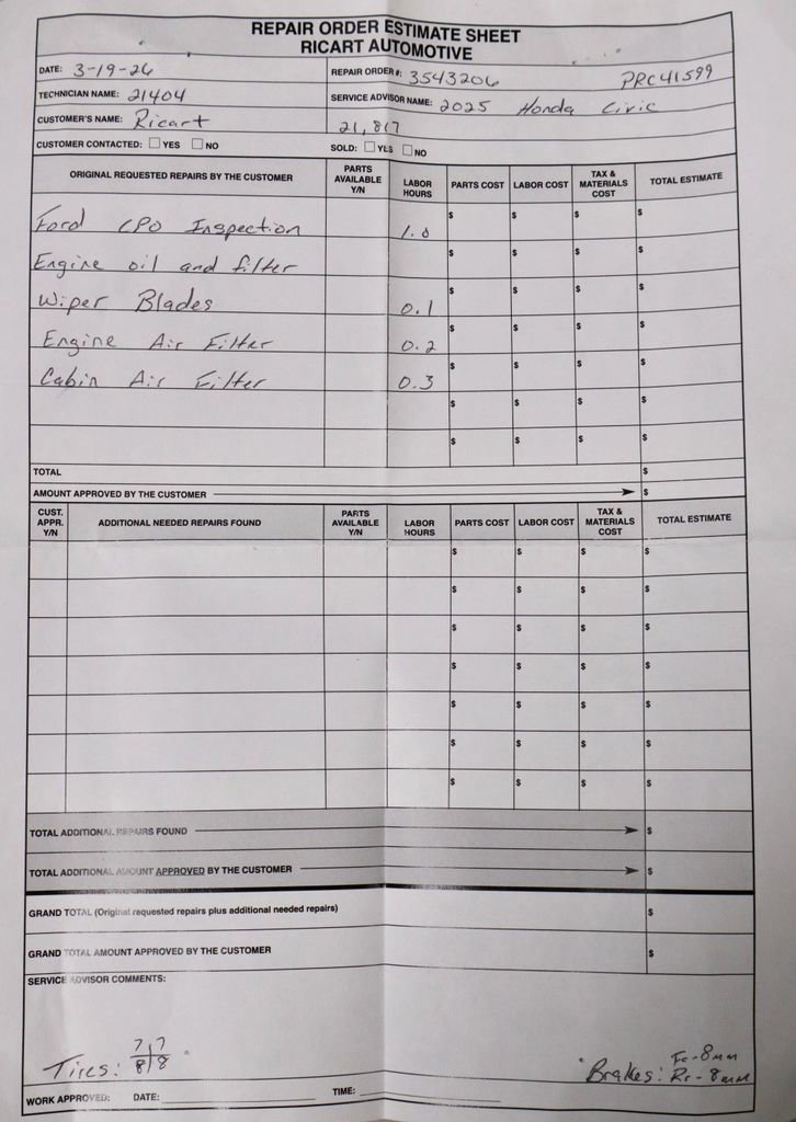 Used 2025 Honda Civic LX image 11