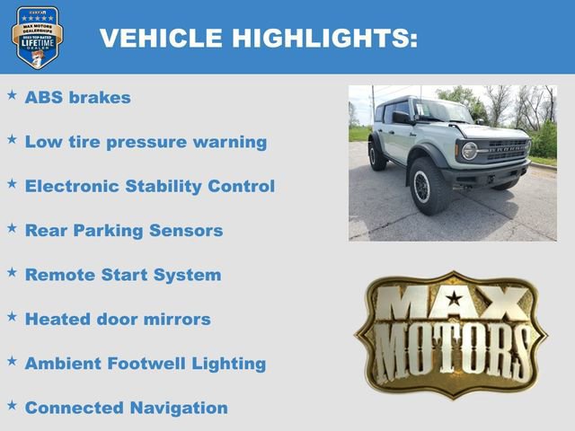 Certified 2023 Ford Bronco Black Diamond w/ Sasquatch Package AWD/4WD image 12