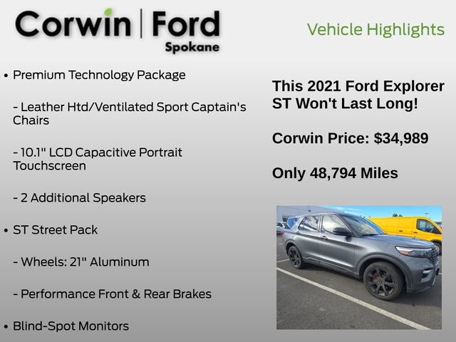 Certified 2021 Ford Explorer ST w/ ST Street Pack image 9
