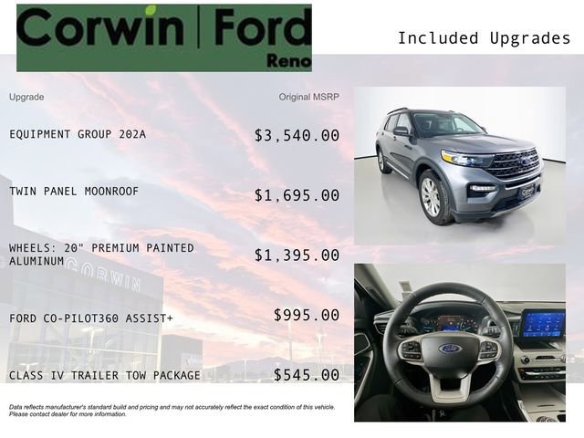 Certified 2024 Ford Explorer XLT w/ Equipment Group 202A image 10