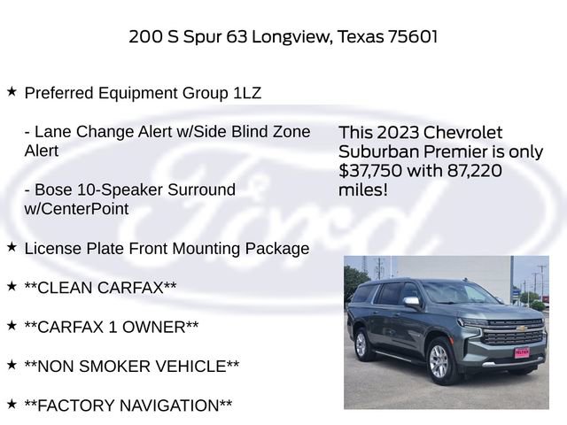 Used 2023 Chevrolet Suburban Premier RWD image 25