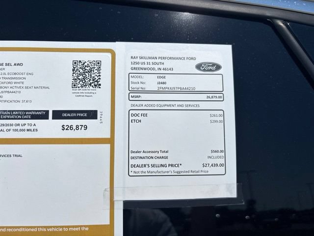 Certified 2023 Ford Edge SEL AWD/4WD image 3