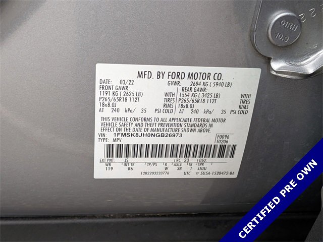 Certified 2022 Ford Explorer Timberline image 38